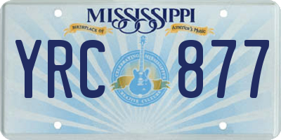 MS license plate YRC877