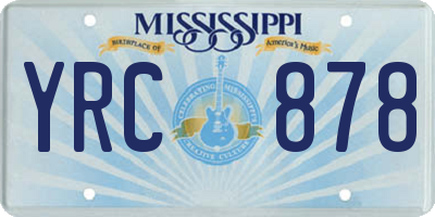 MS license plate YRC878