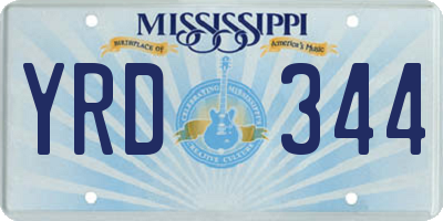 MS license plate YRD344