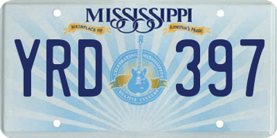 MS license plate YRD397