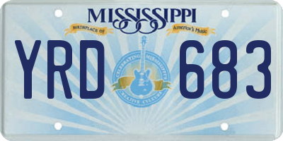 MS license plate YRD683