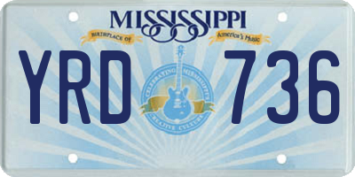 MS license plate YRD736