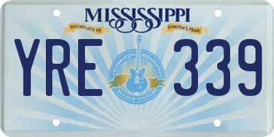 MS license plate YRE339