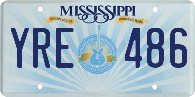 MS license plate YRE486