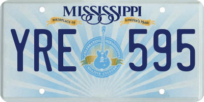 MS license plate YRE595