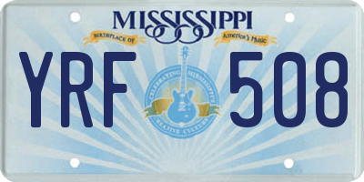 MS license plate YRF508