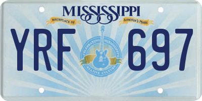 MS license plate YRF697
