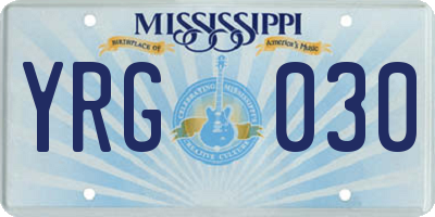 MS license plate YRG030