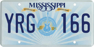 MS license plate YRG166