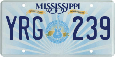 MS license plate YRG239