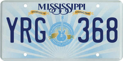 MS license plate YRG368