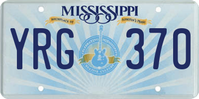 MS license plate YRG370