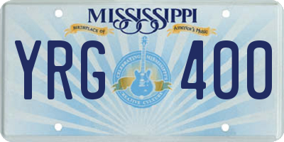 MS license plate YRG400