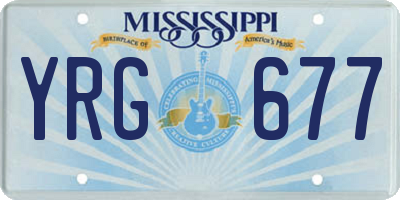 MS license plate YRG677