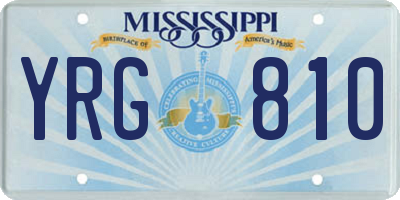 MS license plate YRG810