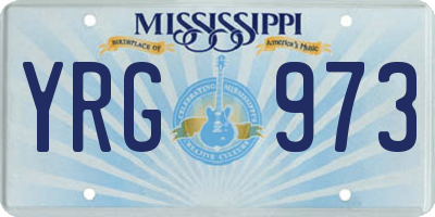 MS license plate YRG973