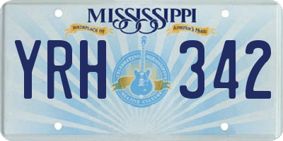 MS license plate YRH342