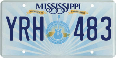 MS license plate YRH483