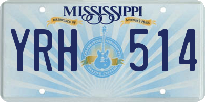 MS license plate YRH514
