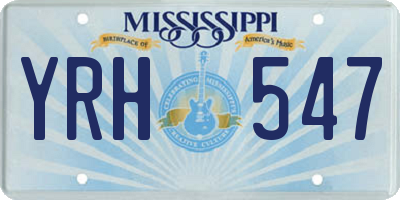 MS license plate YRH547