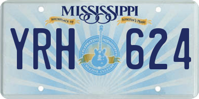 MS license plate YRH624