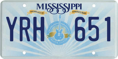 MS license plate YRH651
