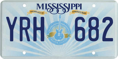 MS license plate YRH682