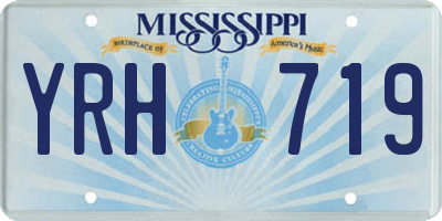MS license plate YRH719