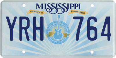 MS license plate YRH764