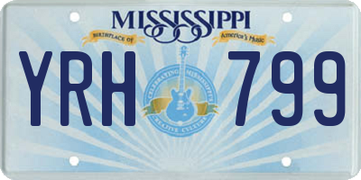 MS license plate YRH799