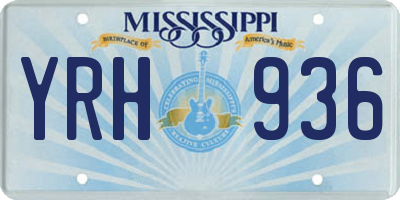 MS license plate YRH936