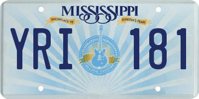 MS license plate YRI181