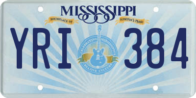 MS license plate YRI384