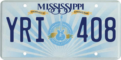 MS license plate YRI408