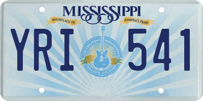 MS license plate YRI541