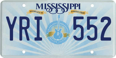 MS license plate YRI552