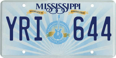 MS license plate YRI644
