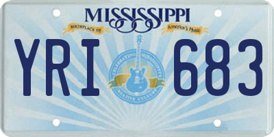 MS license plate YRI683