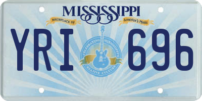 MS license plate YRI696