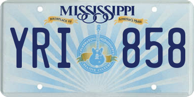 MS license plate YRI858