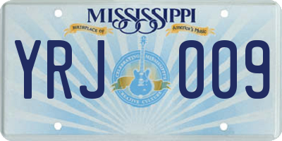 MS license plate YRJ009