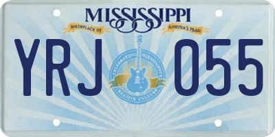 MS license plate YRJ055