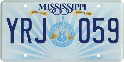 MS license plate YRJ059