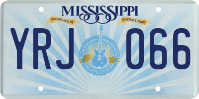 MS license plate YRJ066