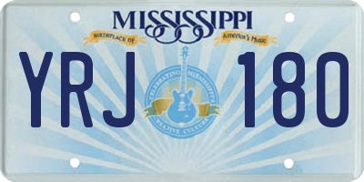 MS license plate YRJ180