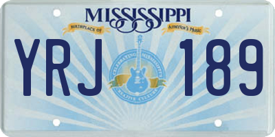 MS license plate YRJ189