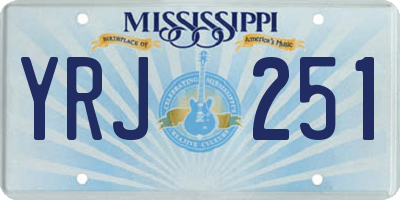 MS license plate YRJ251