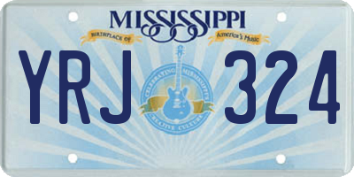MS license plate YRJ324
