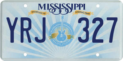 MS license plate YRJ327