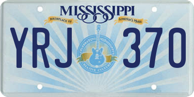 MS license plate YRJ370